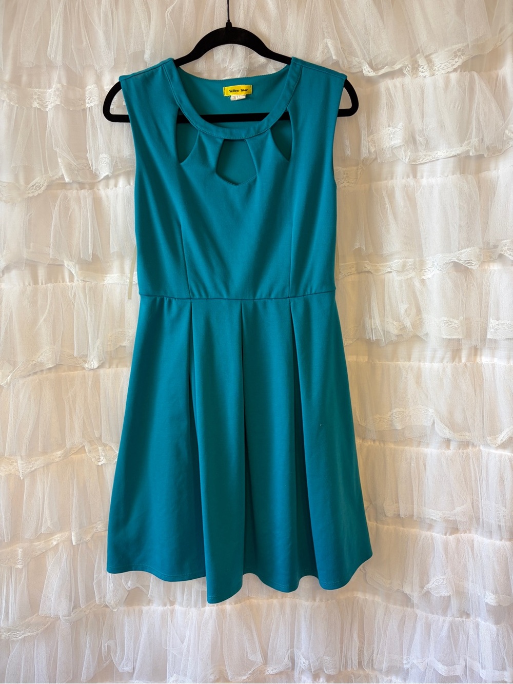 ModCloth Teal Keyhole Fit-and-Flare Midi Dress